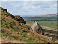 Crags at the moor edge in LS29 9JX
