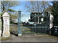 Exeter Road gates to Teignmouth Old Cemetery in TQ14 9ND