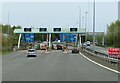 The toll plaza at junction T4 of the M6 Toll in WS14 0PL