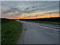 The A148 at dusk in PE31 6DL