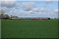 Cross Country train north of Waterbeach in CB25 9LP
