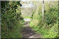End of footpath at minor road, Pincheston in SA70 8SG