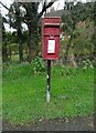 Elizabeth II postbox on Calveley Green Lane, Cholmondeston in CW7 4HD