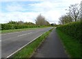 Cycle track beside the A5151 in LL18 6HZ
