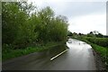 Flooded road near Angram in YO23 3PA