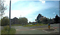 Roundabout on industrial estate in Llandrindod Wells in LD1 6BP