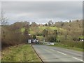 View down A490 to Groes Lwyd in SY21 9NU