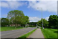 Sower Lees Road approaching the Gainsborough Road roundabout, Corby in NN18 9FD
