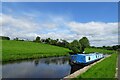 Boat on the canal east of Barrowford Locks in BB8 9QN