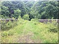 Disused railway crossing bridge in Glen Farg in PH2 9PU