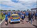 Touring car on the starting grid at Thruxton in SP11 8PW