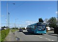 Arriva Wales bus on Chester Road (A5104) in Broughton and Bretton Community