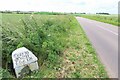 Milestone south of Monksholm on Kincaple Road in KY16 9SJ