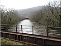 View from a charter train - Crossing the River Neath near the A465 bridge in SA11 4DR
