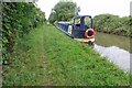 Towpath and narrowboat on the Oxford Canal in OX5 3HZ