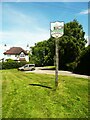 Village sign on the green, Sandon in SG9 0QS