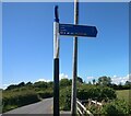 Signage on new section of cycle path in BS22 7YJ