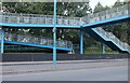 Footbridge over Ffordd Afan Way, Baglan in Baglan Moors Community