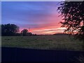 Sunset over the fields, Fairbournes Farm, Braishfield in SO51 0PP