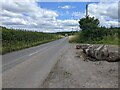 Pull-in off the road blocked by log and rocks in TA3 5DQ