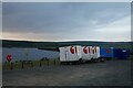 Film company trailers by Kielder Dam in NE48 1BH