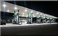 Petrol pumps at Membury Services in RG17 7TP