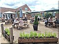 Courtyard outside Farm Shop Cafe in LN6 4RT