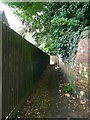 Footpath to the west of St Werburgh's church, Spondon in DE21 7UY