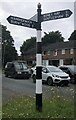 Direction Sign - Signpost in Burntwood in WS7 4TT