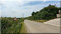 Country Lane and Weathered Sign near Pendoggett in PL30 3HH