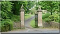 Gates and gate piers of Mells Manor in BA11 3PN