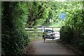 Gates at end of cycleway, Lower Priory in SA73 3UD