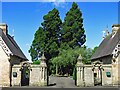 St. Andrew's Cemetery - entrance gates in NE46 3RN