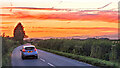 Sunset sky over the Malvern Hills in GL52 7RS