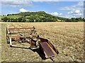 Farm machinery in harvested field in SY22 6LB