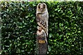 Smeeth: Owl carved from a tree stump using a chainsaw in TN25 6RD