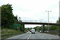 Footbridge over A14 west of Kettering in NN15 6NP