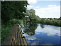 Landing stage and the Little Ouse River, Barndon in IP27 0JF