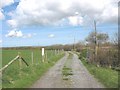 Farm road to Lleiniau Farm in LL54 5TJ