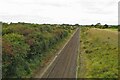 Railway going north west through the cutting in OX27 7NS