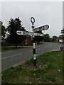 Direction Sign - Signpost beside the B1165 in Sutton St James in PE12 0EZ