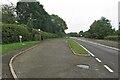 Bus stop and shelter on the A509 in Great Harrowden