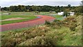 Northern end of the athletics track, Southampton Outdoor Sports Centre in Bassett Ward