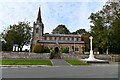 Lutton, St. Nicholas's Church: Southern aspect and the War Memorial in PE12 9HE