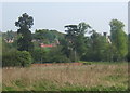 Coddenham village from meadows to the northwest in IP6 9PY