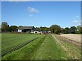 Field path to the former Moss House Farm in Fowley Common