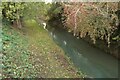 Slade Brook making its way through the industrial estate in NN15 6NP