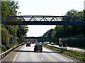 Footbridge across the A30 at Launceston in PL15 9LF