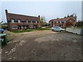New houses built on part of the former car park for the Fox Inn, Ryton in SY5 7LW