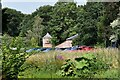 Holme Hale Hall Gardens: Dovecote and car park in IP25 7ED